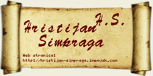 Hristijan Šimpraga vizit kartica